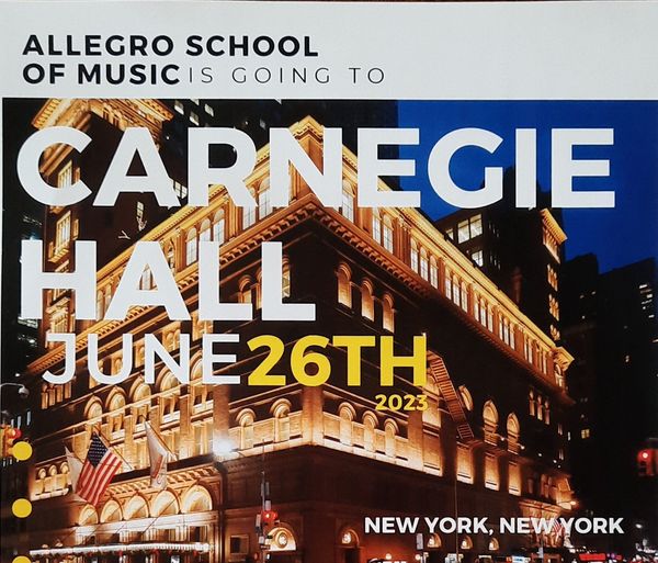 Allegro School of Music students at Carnegie Hall