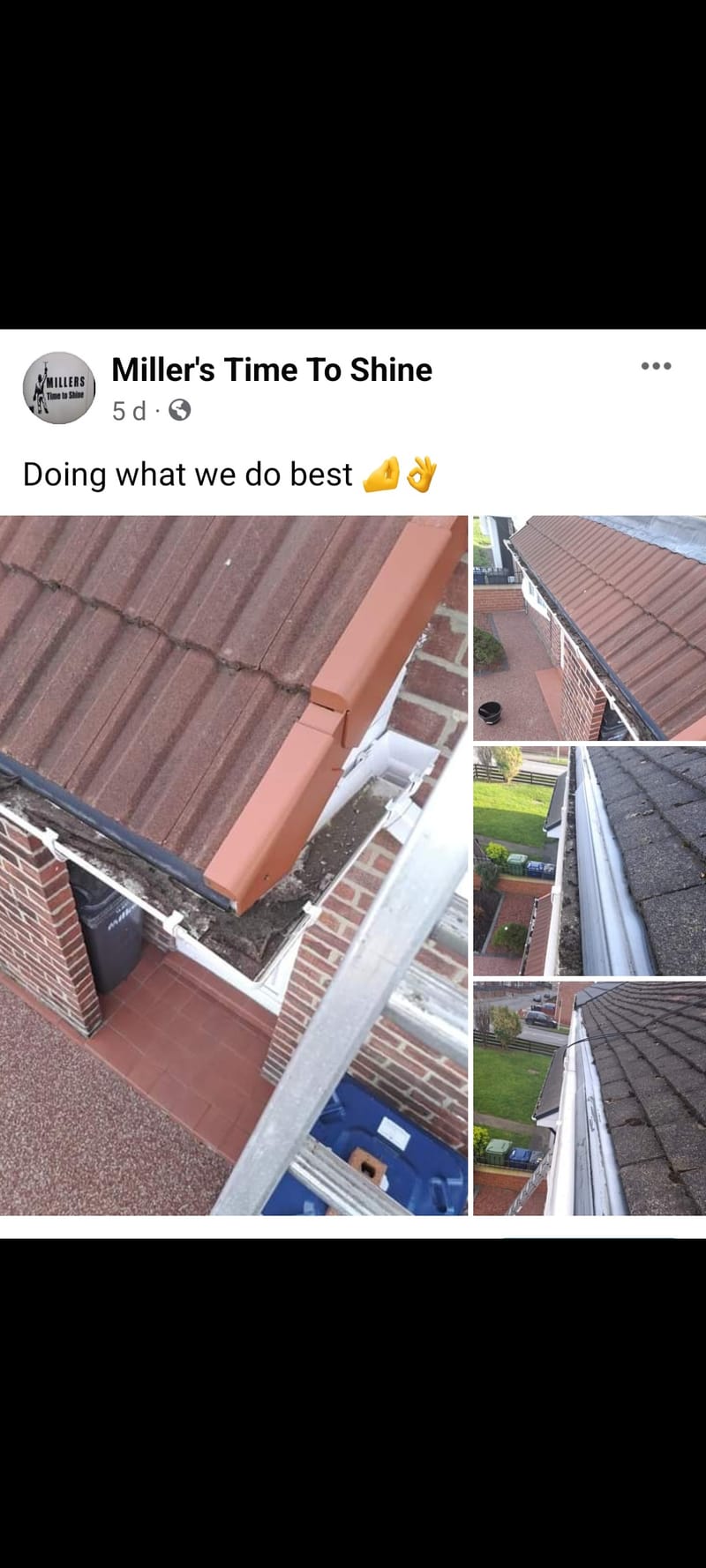 Guttering Cleaned and Emptied