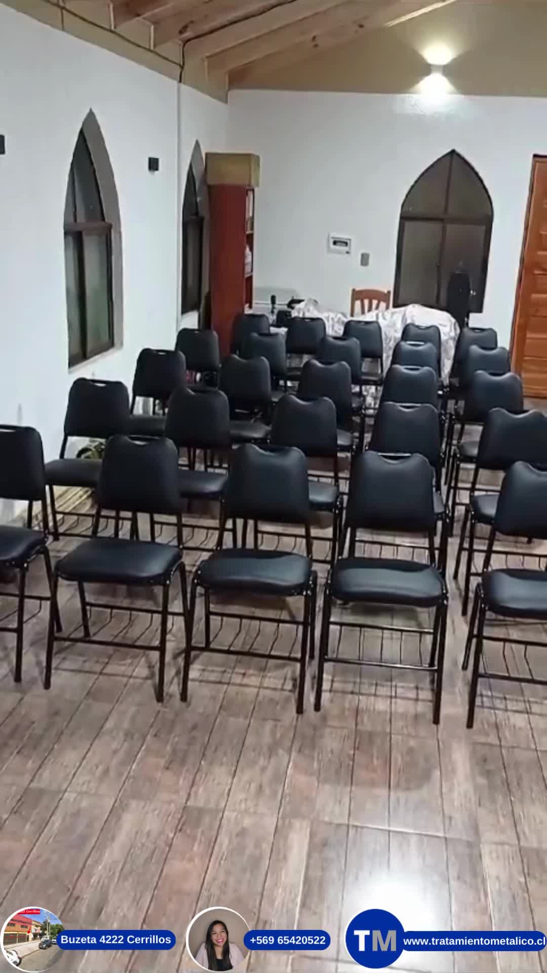 Nuestra Hermosa Iglesia Modelo U Ancho Tapizado Netro y Parrilla Adicional