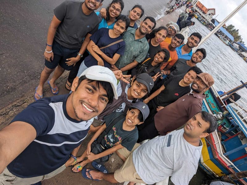 Facilitating a collaborative role in a field workshop conducted by the Marine Environment Conservation Society of Sri Lanka (MECS) at Negombo Fishery Harbor.
