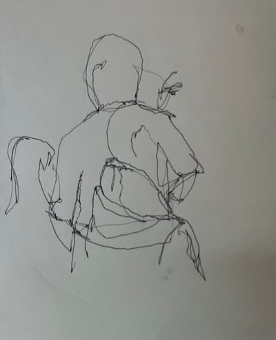 Ivor’s Daily Gallivant 

Thursday October 19, 2023

My routine was out of sync today and I missed my blood test appointment. Later in the day I decided to go for the free cook up and thought I’d catch the bus rather than going on foot running to the bus stop I saw the bus going up the road. I was too late and had missed it.

On my way back home, I remembered I hadn’t taken my epilepsy medication but took it when I got home, so no tragedy.

I ran to the Cook up and when I got there the electricity had gone wrong in the kitchen and the food was late being cooked.

As I waited for my food I did a few quick sketches of the peoples in the queue and had a conversation with Christine and learnt she had gone to Grantham Grammar School in Lincolnshire and had a good ‘A’ level in Domestic Science.

My plan was to go to the Waterside Chess Club this evening but I was tired and decided against it.