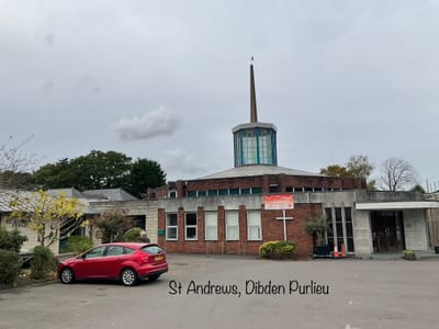 Ivor’s Daily Gallivant 

Monday October 23, 2023

The alarm sounded, at first I didn’t realise it was morning and when I did, I stayed in bed – where I was warm, and cosy compared with the cold room. Finally, my conscience (such as it is got the best of me and I got up, about an hour later)

I had a piping hot shower and a change of clothes and felt amazing and put the television on for a while. My usual Monday routine is to go for lunch at October Books and I ran to the bus stop and reached it about two minutes before the bus was due. At the stop was a lady wheelchair user and her carer, a few moments later another carer arrived and the wheelchair user who she was looking after had to go down the pavement and come back on himself because of the uneven pavement.

The two carers and the lady wheelchair user had a chat, and I had a few words with the lad in his wheelchair. He told me he was a contestant in the Paralympics, in the butcher contest. Which apparently is like bowls.

The bus arrived about 40 minutes late, and I kept myself busy sketching some of the passengers while it made its way to Southampton.

Lunch at October Books was uneventful and, on the way, home I stopped at Dibden Purlieu and photographed St Andrews. And had an ice cream.

Once home I had a cup of tea and during Bootleg Art Club did some work on my forest pool picture. And had a tin of chicken and vegetable soup.

In the evening I wrote a speculative email to St Andrews in Dibden Purlieu which tried to get commissions for my local church paintings.