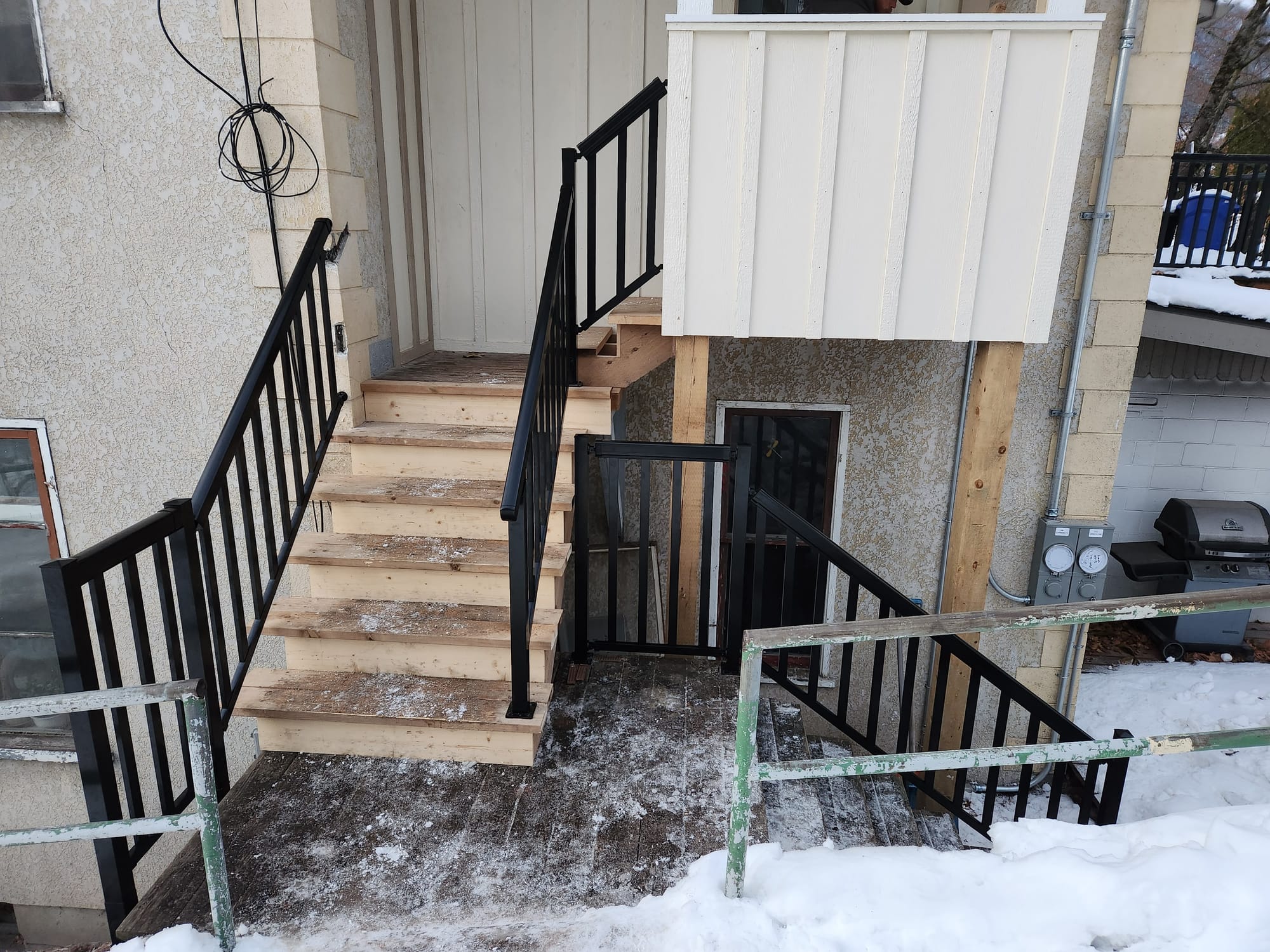 Deck and railings