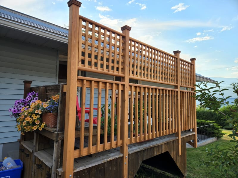 Deck and railings