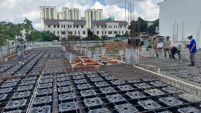 Công nghệ thiết kế thi công sàn phẳng không dầm vượt nhịp