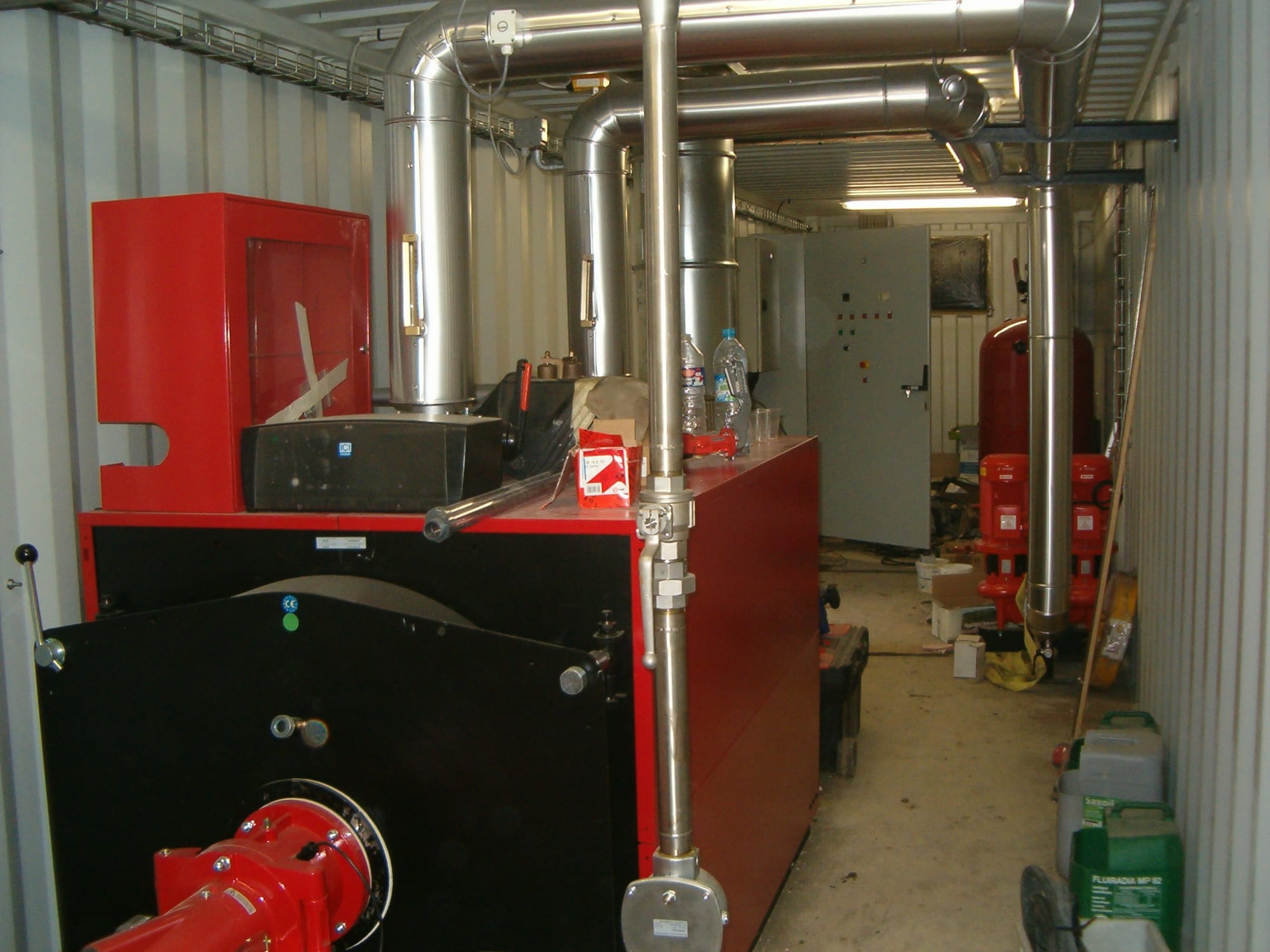 Chaudière en container