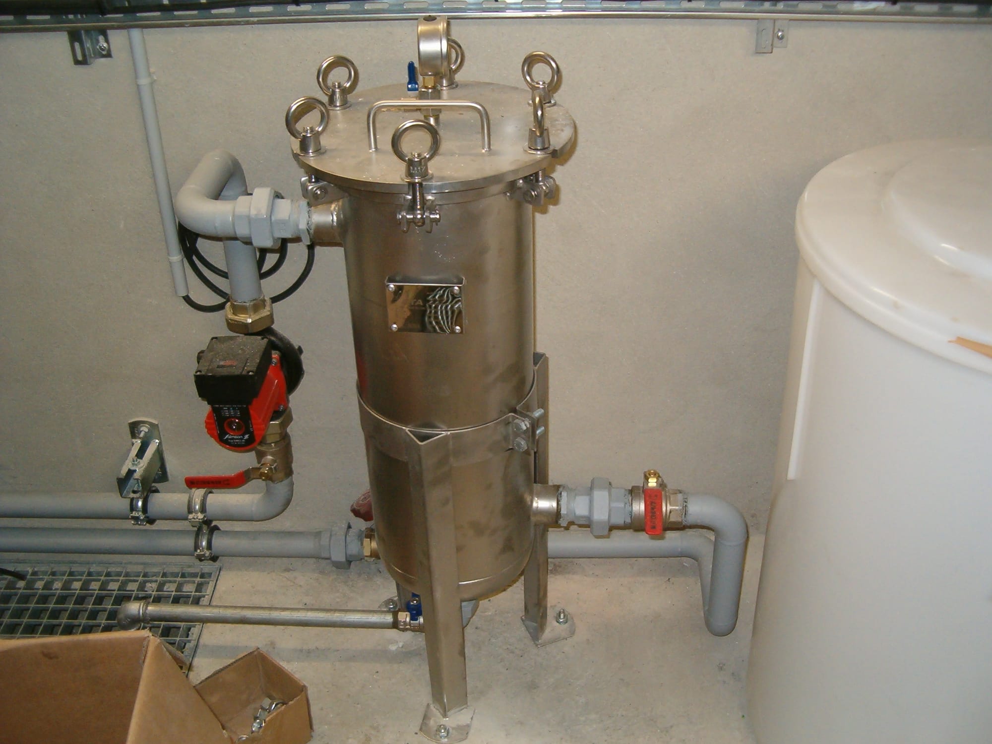 Insertion de pot à boue sur tuyauterie existante