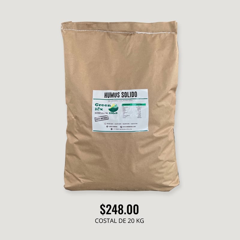 Humus sólido de lombriz californiana