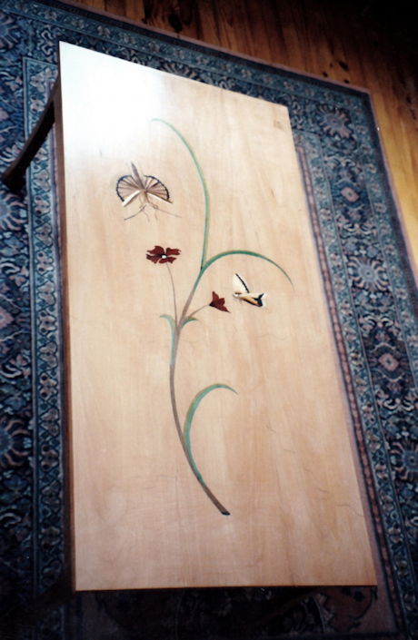 ### plateau marqueté d'une table basse