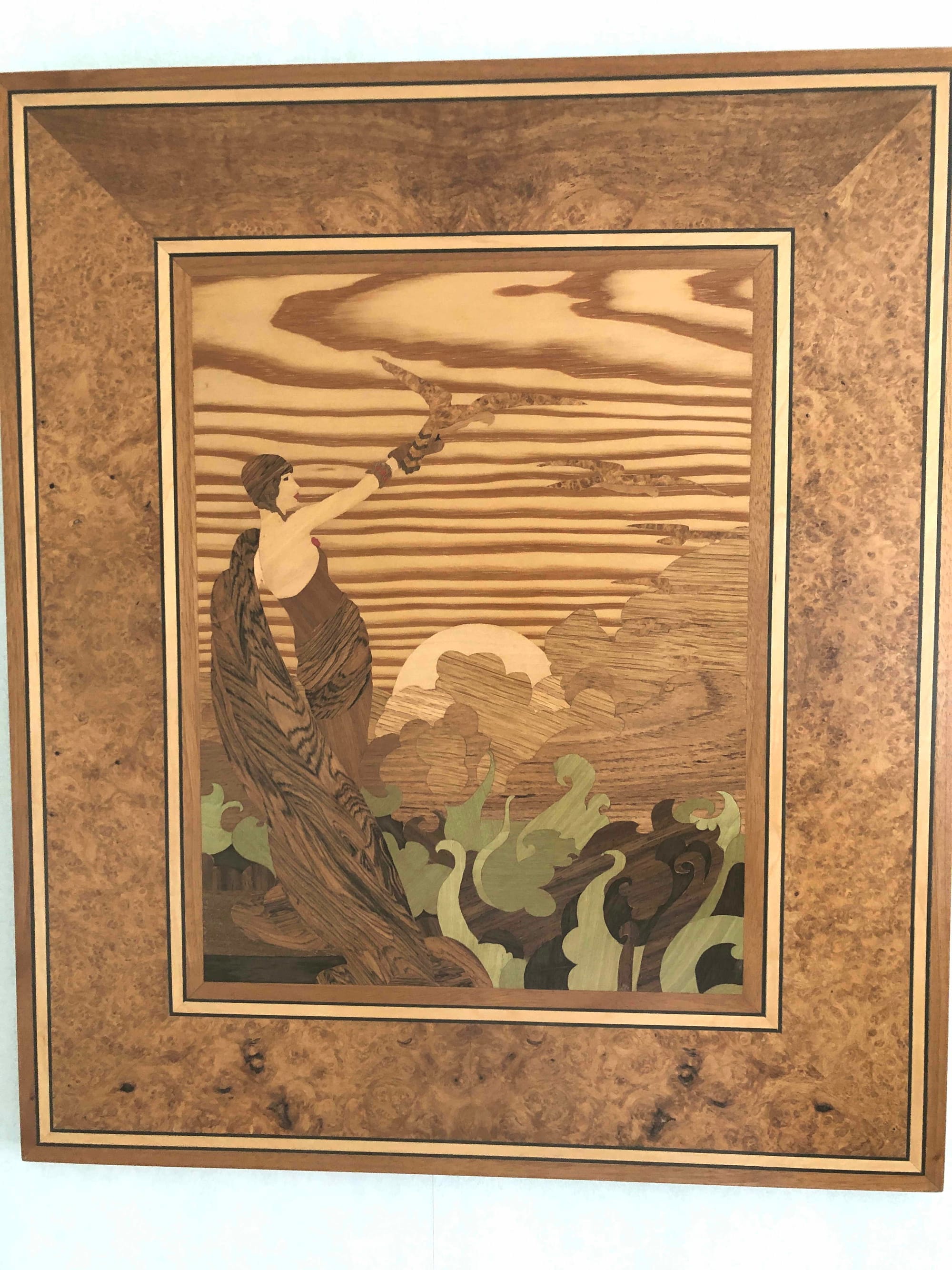 ### Tableau marqueté d'après un dessin de Erté