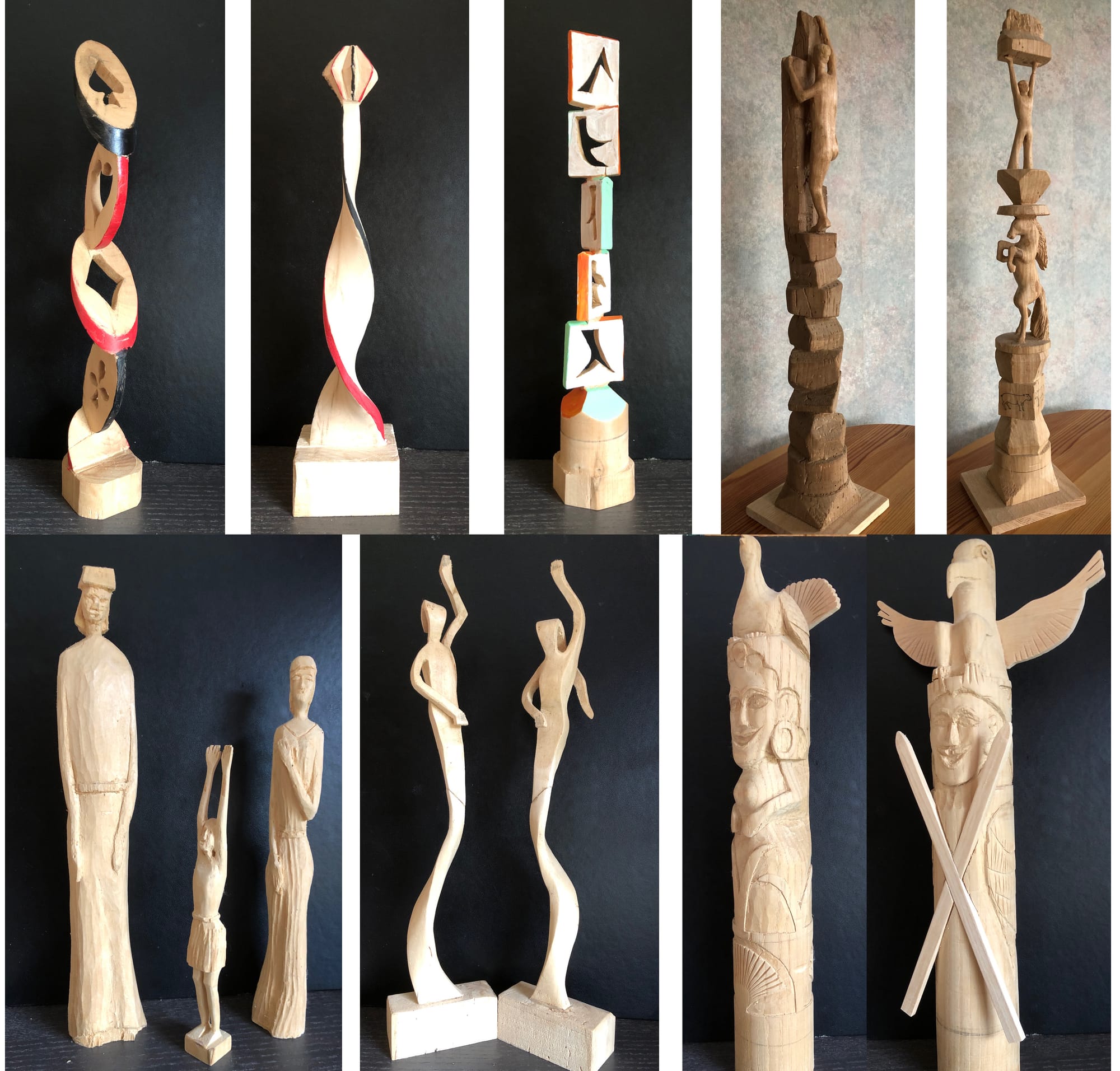 ### Ensemble des maquettes de statues dont certaines n'ont pas été réalisées