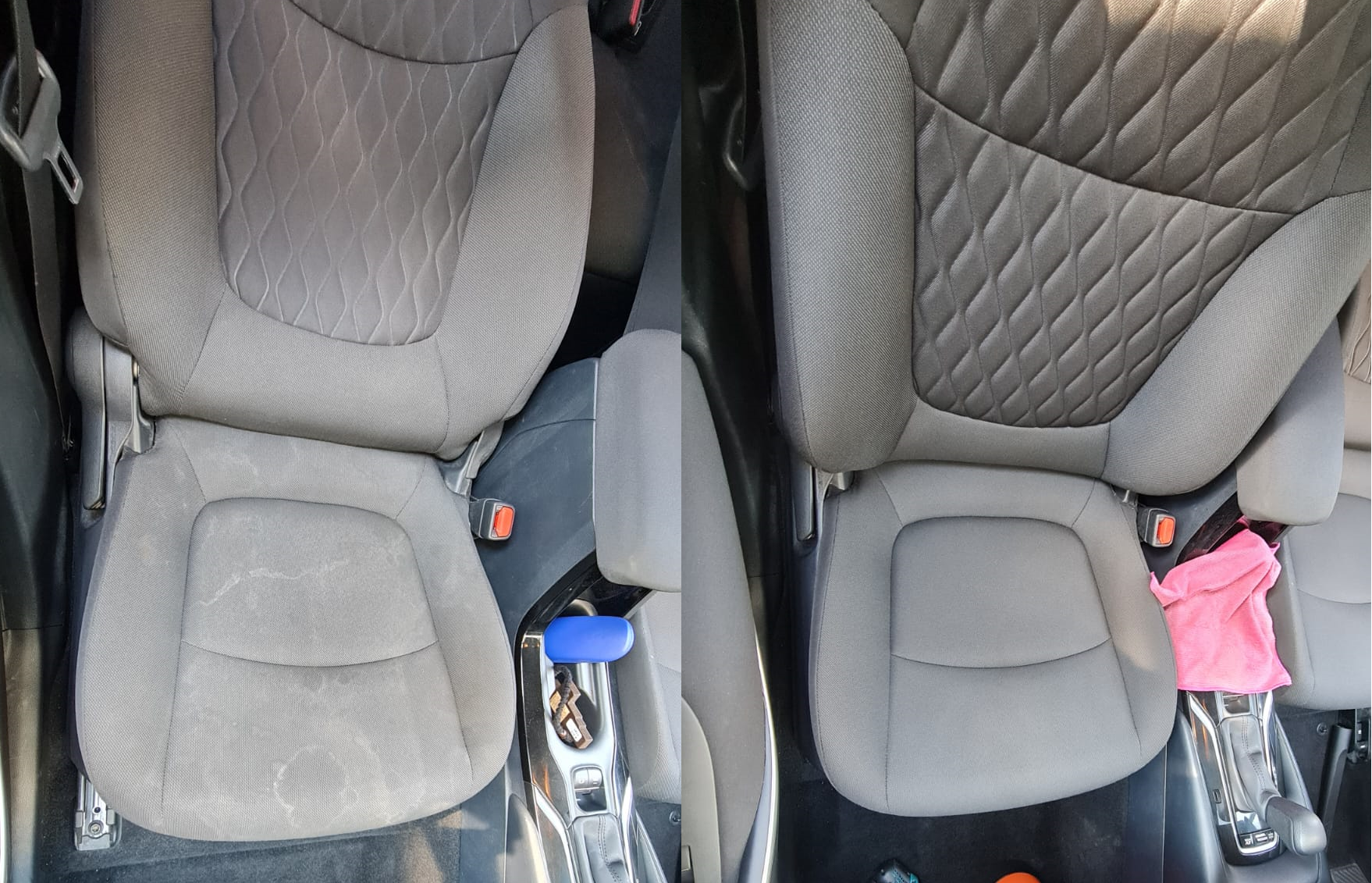 Scaun inainte / dupa curatare