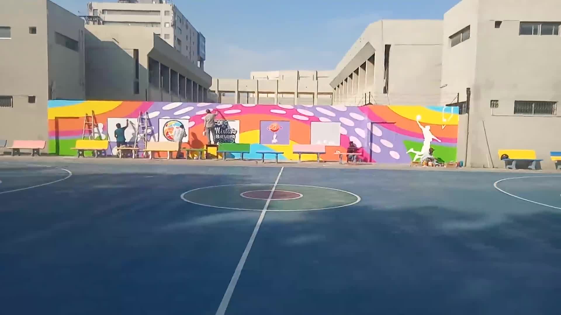basketball mural project