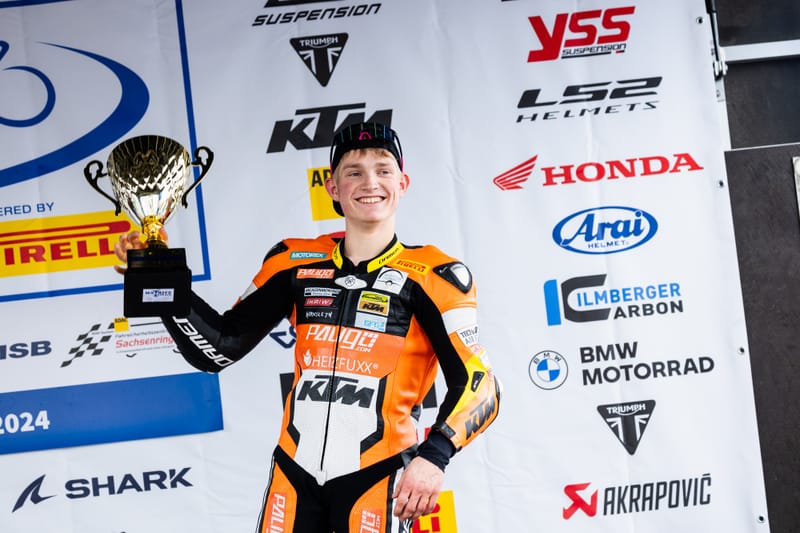 UNGE ROAD RACING-TALENT OLIVER SVENDSEN FØRSTE SEJER I IDM ROAD RACING.