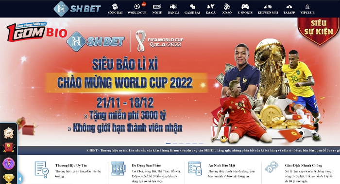 Nhà cái SHBET - Ưu đãi hấp dẫn hàng ngày cho thành viên tại 1gombio.