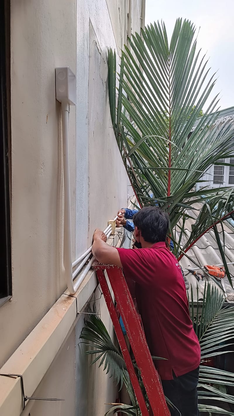 งานติดตั้งกล้องโรงจอดรถ