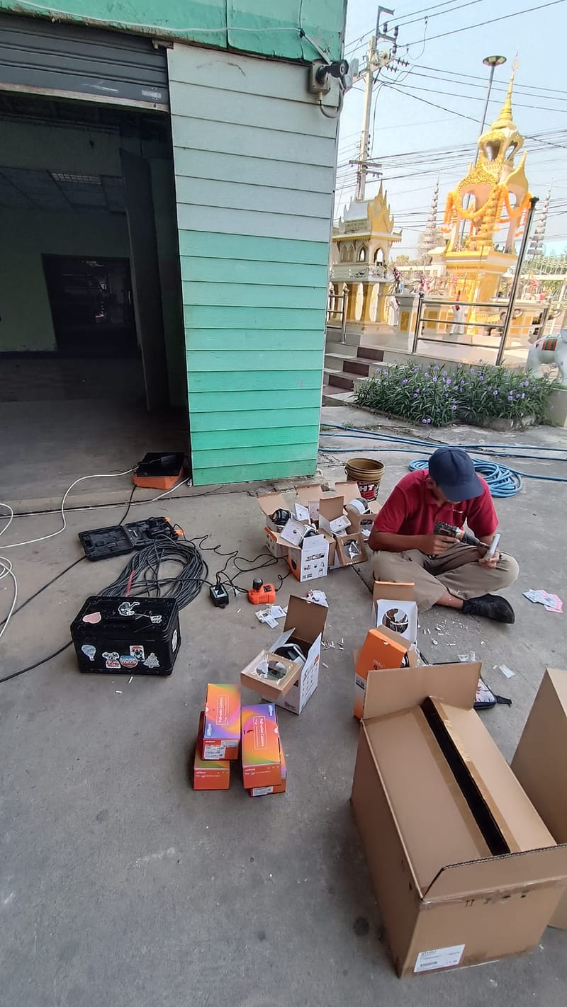 งานติดตั้งกล้องวงจรปิด โกดัง