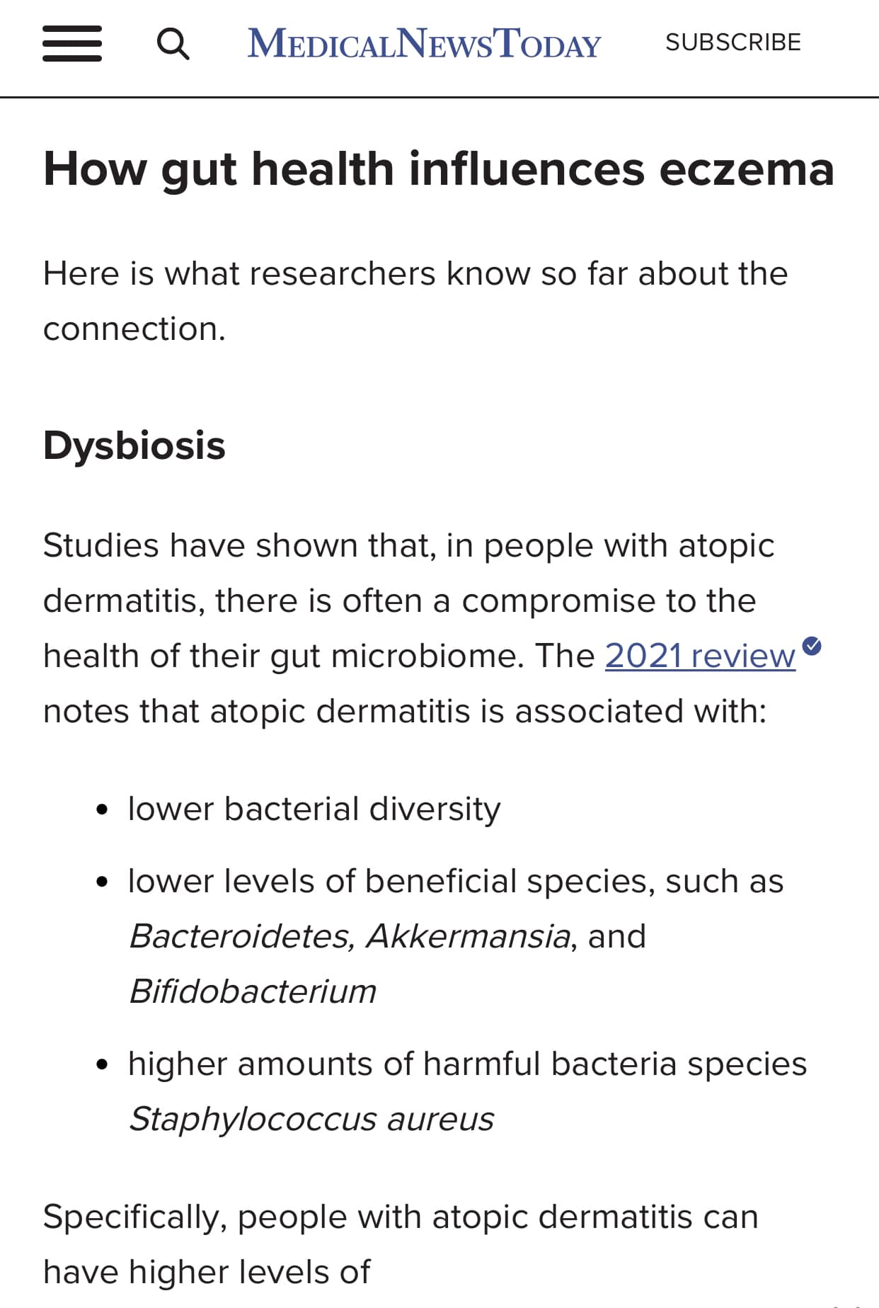 أهمية ال MICROBIOM في اعادة التوازن...