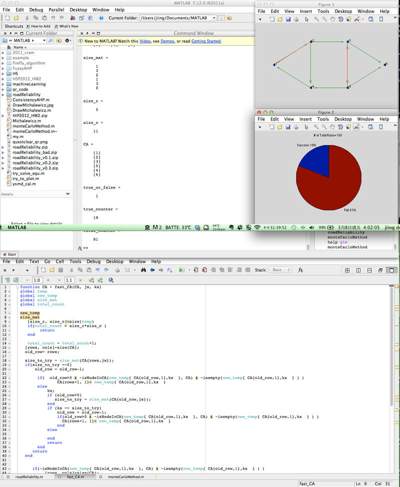 By Applying Matlab to solve a traditional network reliability related problem