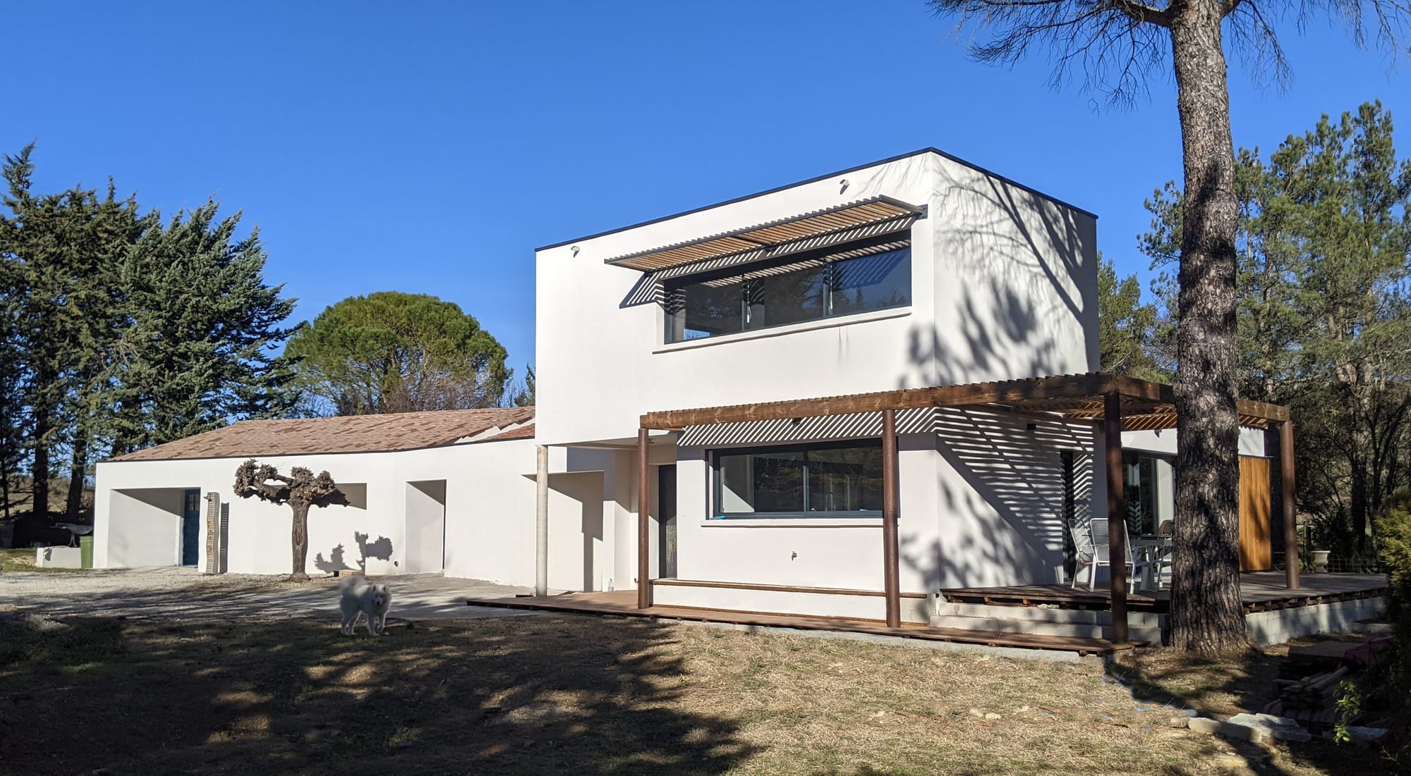 REHABILITATION ET SUR ELEVATION D'UNE VILLA AU PIC SAINT LOUP  (34)