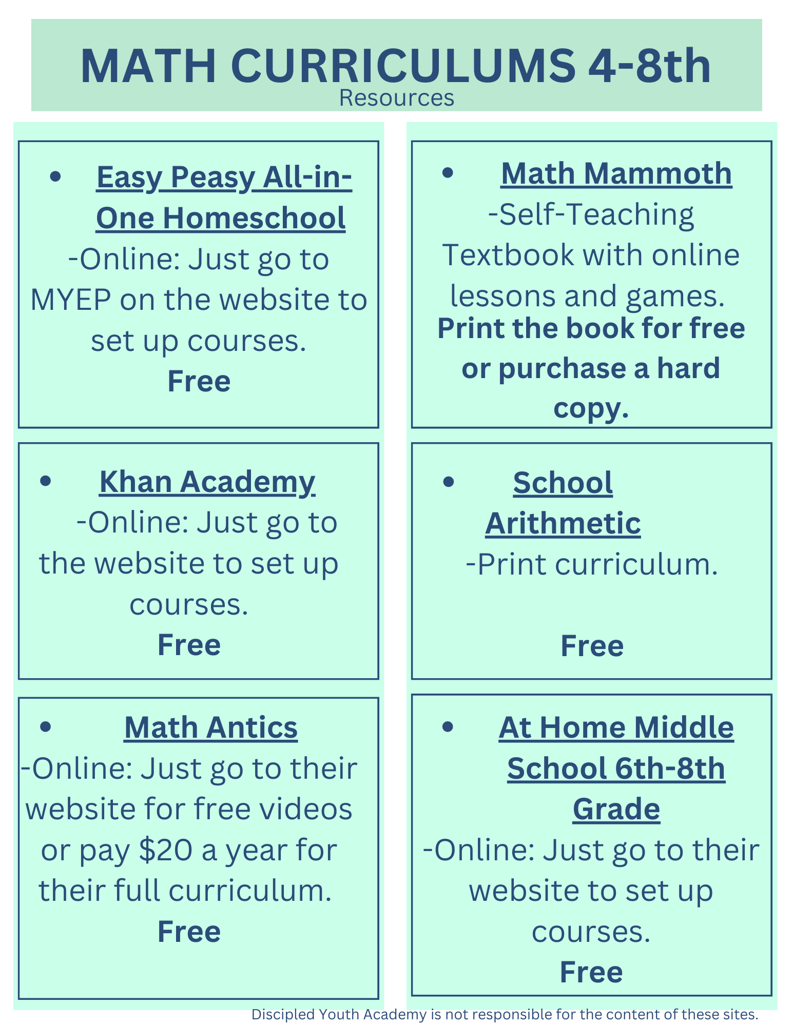 Math Resources