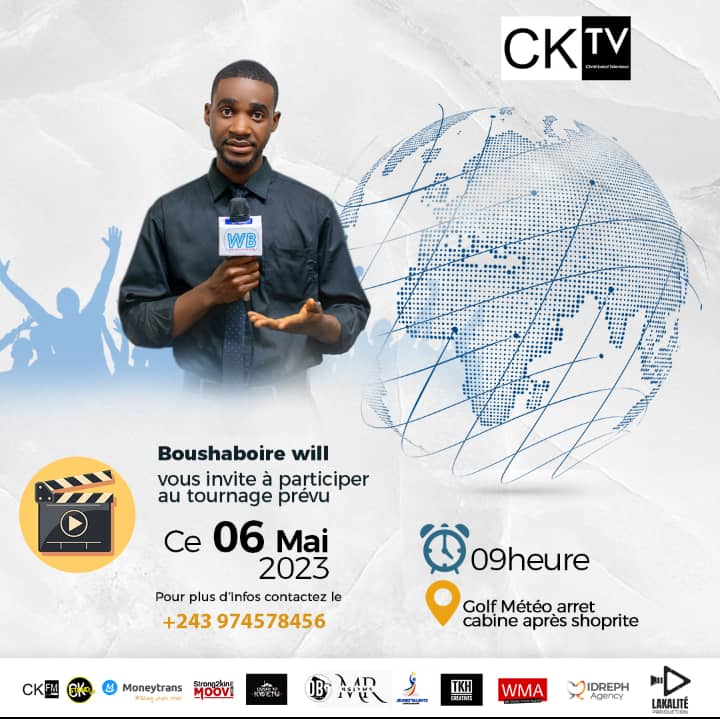 le célèbre humoriste congolais, will boushaboire sera en tournage samedi 6 mai 2023, au golf météo