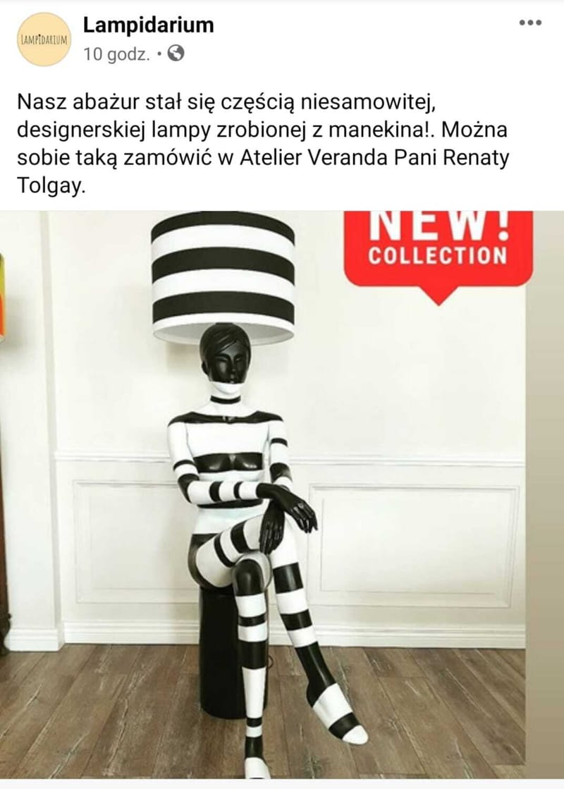 Stripes Lady Lamp