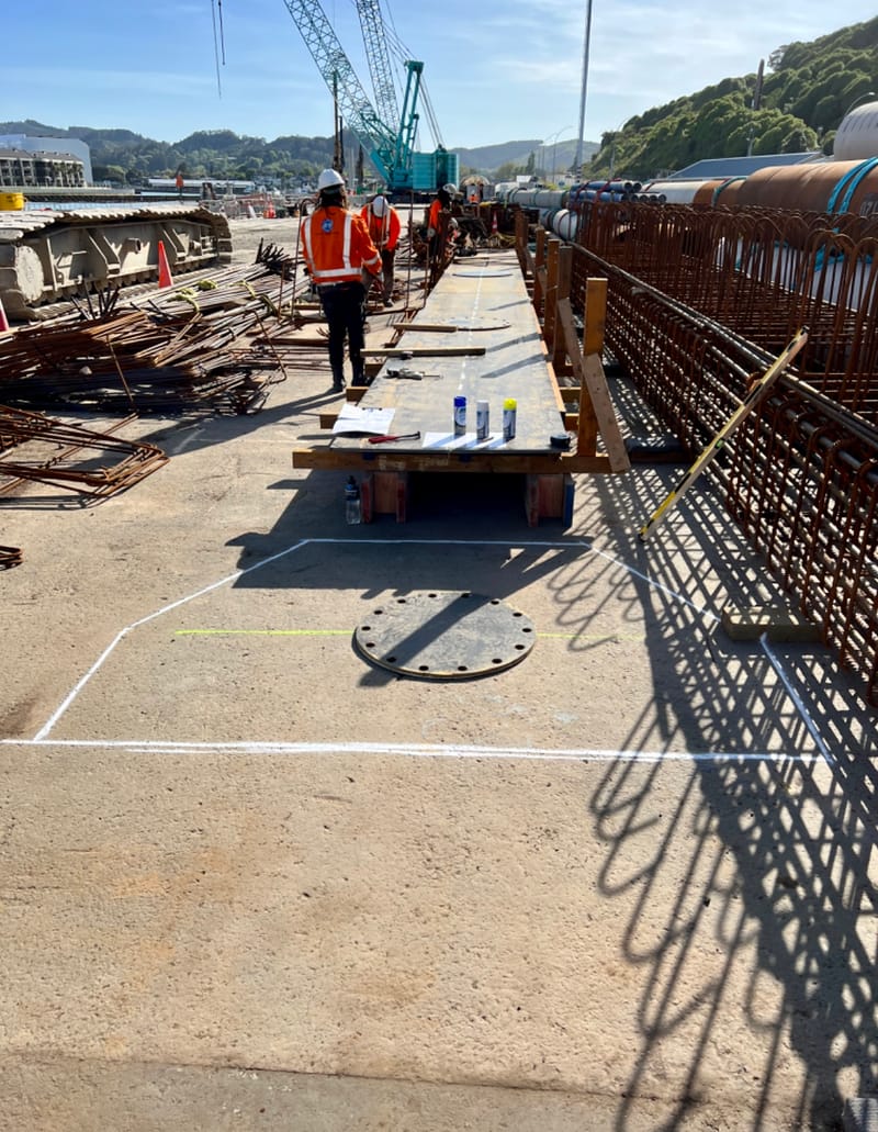 The fabricating, placing and fixing of Pile Plugs, Head Stocks, Capping Beams, Retaining walls and Deck Slabs.