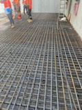 An installation of insitu external and internal walls and base slab.