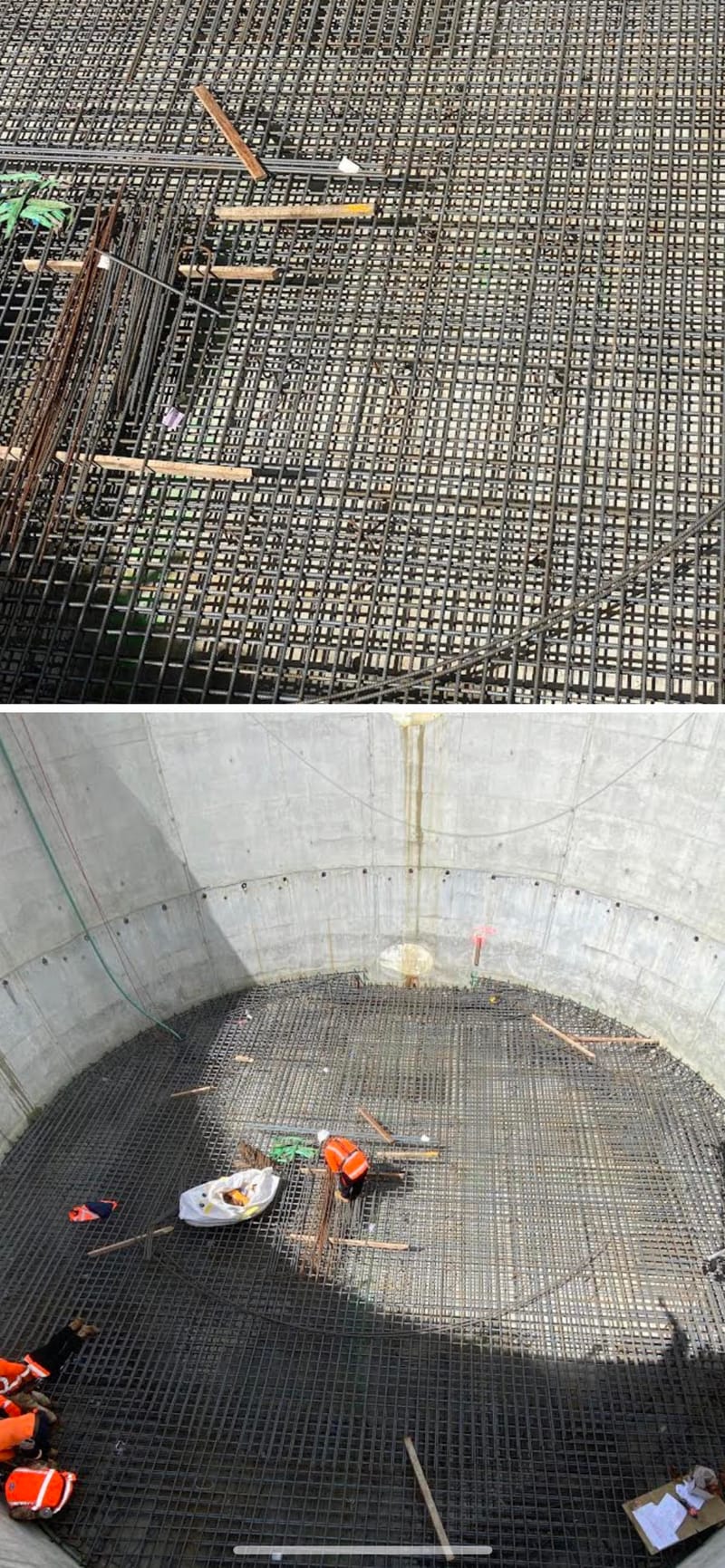 An installation of insitu external and internal walls and base slab.