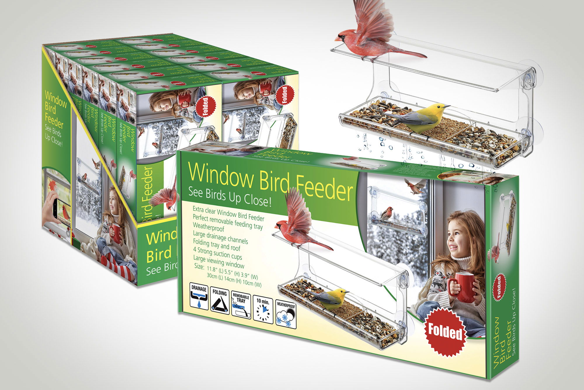 עיצוב אריזה חלון האכלה לציפורים