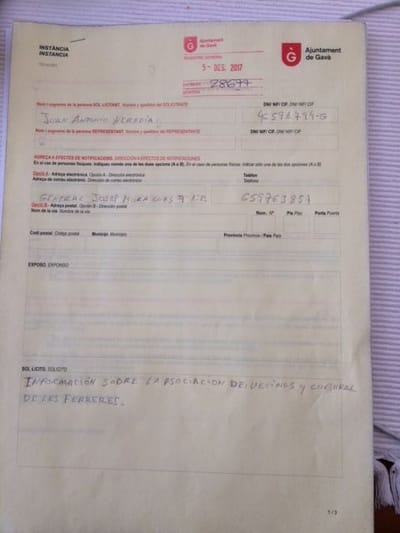 Estatuto de la Asociación de Vecinos y Cultural de Les Ferreres