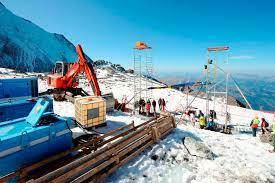 Travaux de pompage glacier de Tête Rousse 2010
