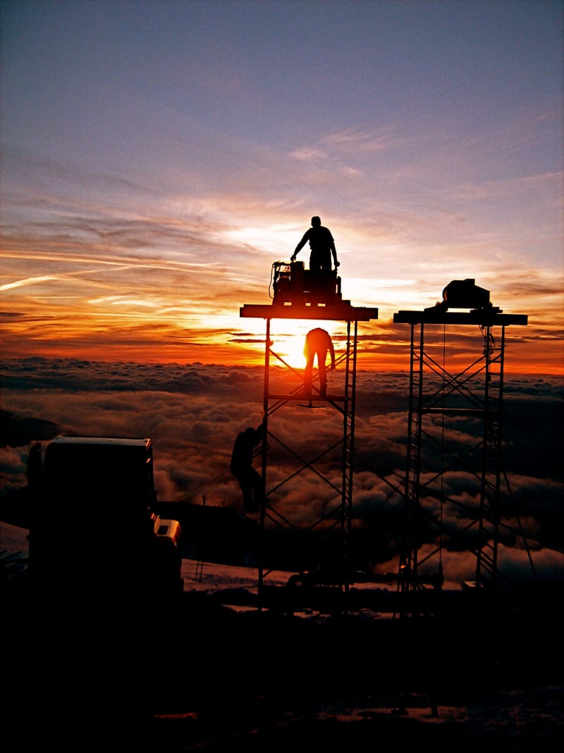 Travaux de pompage glacier de Tête Rousse 2010