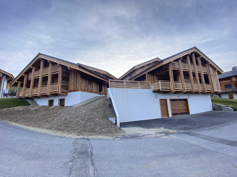 Soubassement d'un chalet mitoyen à Combloux