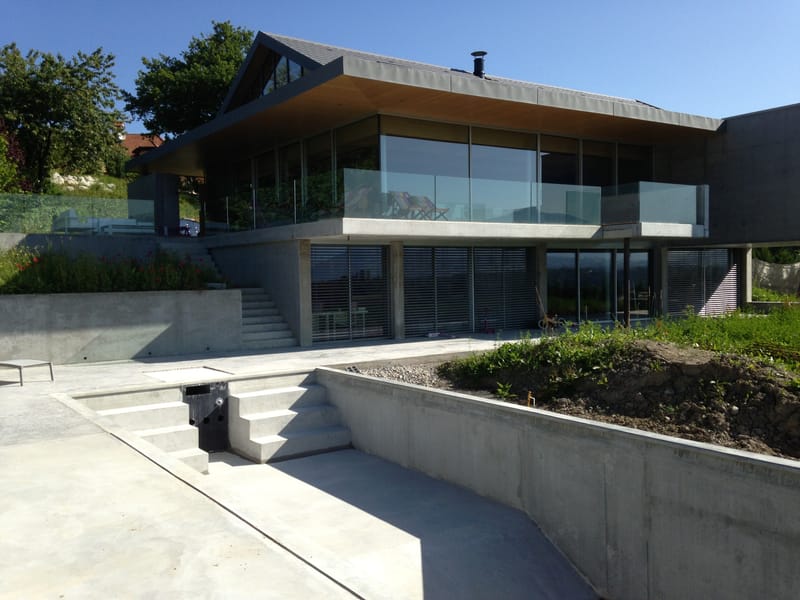 Villa béton brut de coffrage