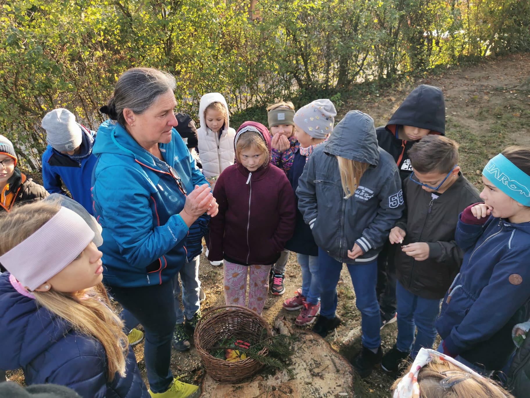 Besuch von der Kräuterpädagogin (Oktober 2023)