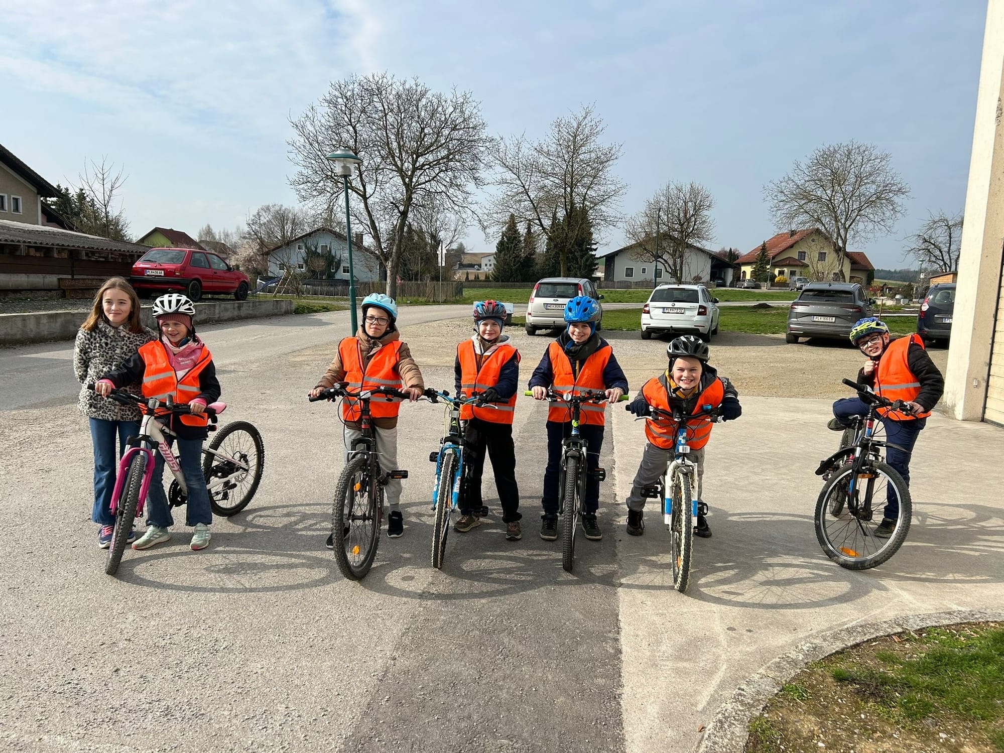 Weiße Fahne bei der Fahrradprüfung (März 2024)