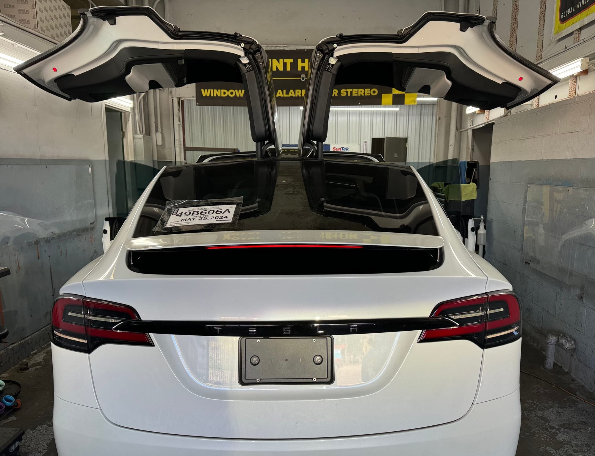 Tesla Model X windows tinted at Royal Tint