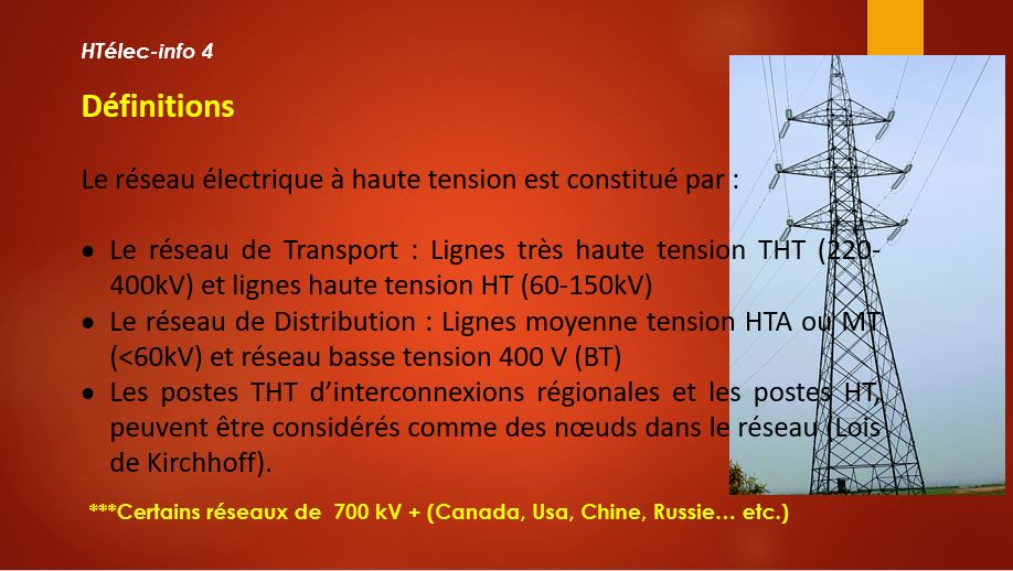 Les réseaux électriques haute tension