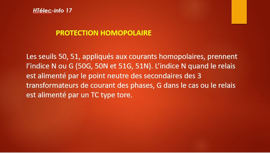 Protection homopolaire