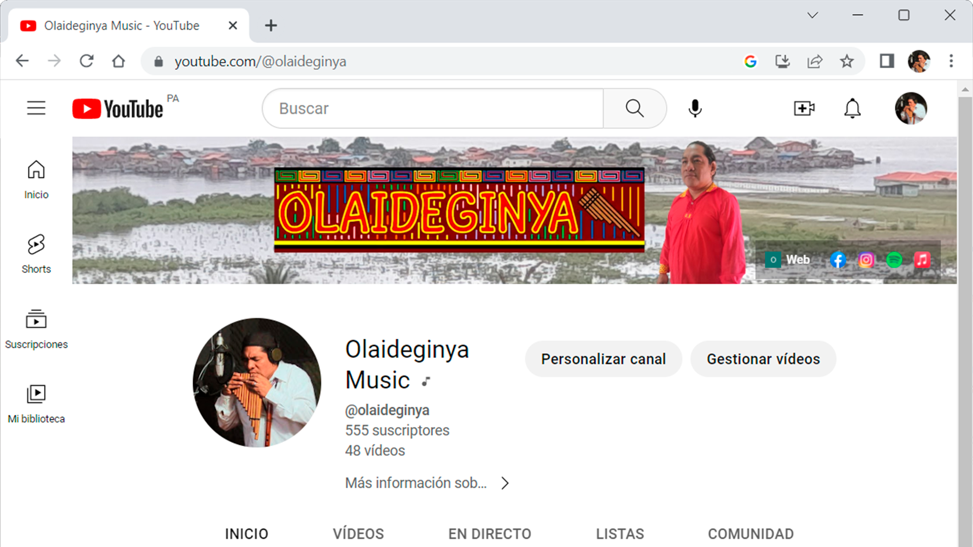 Olaideginya en YouTube