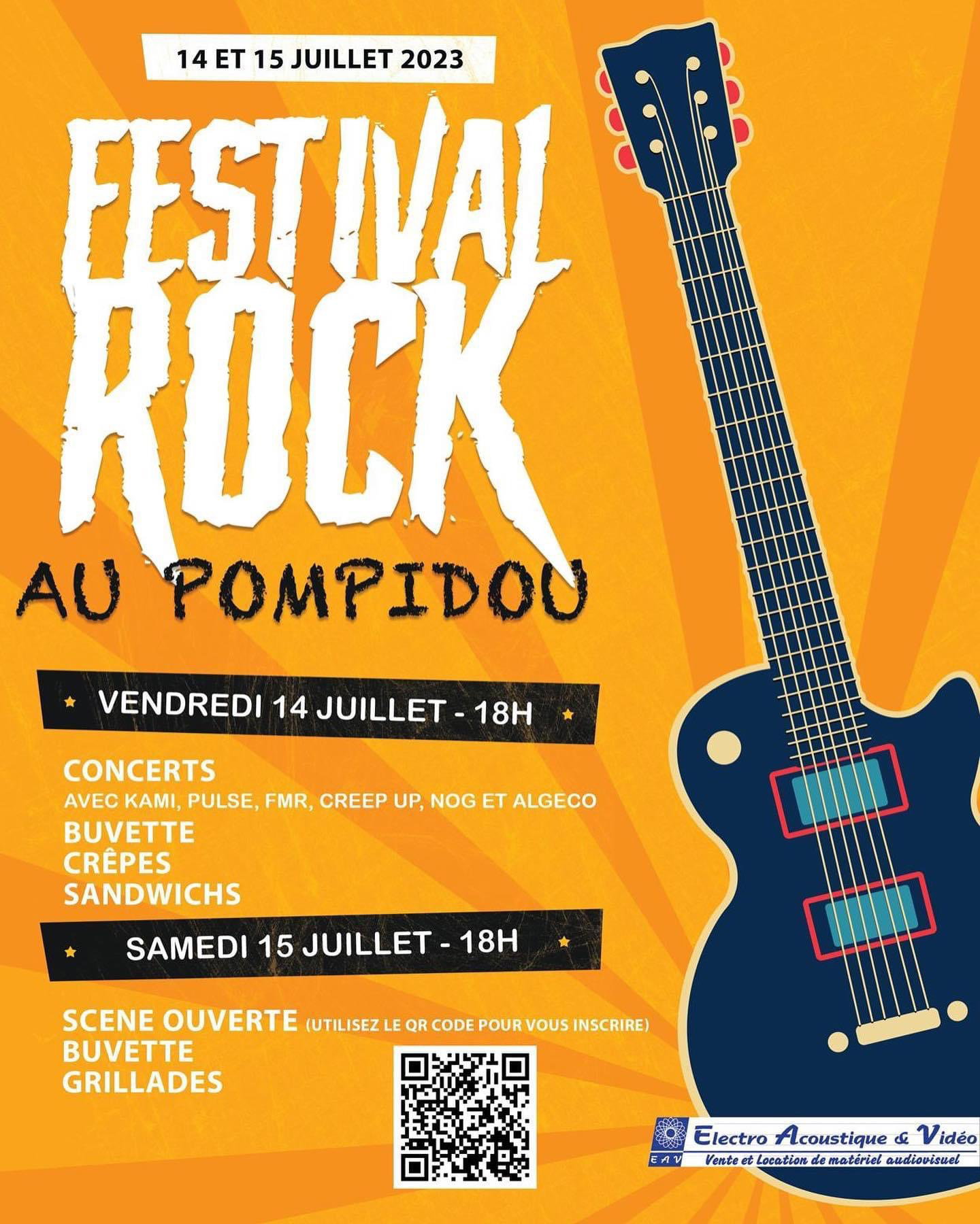 KAMI au festival "Rock au Pompidou" 2022 et 2023