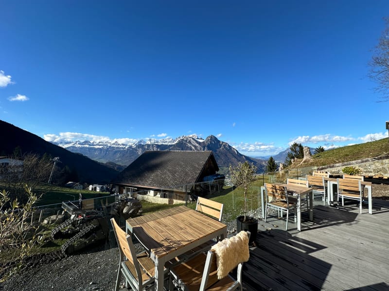 Ausblick von der schönen Terrasse