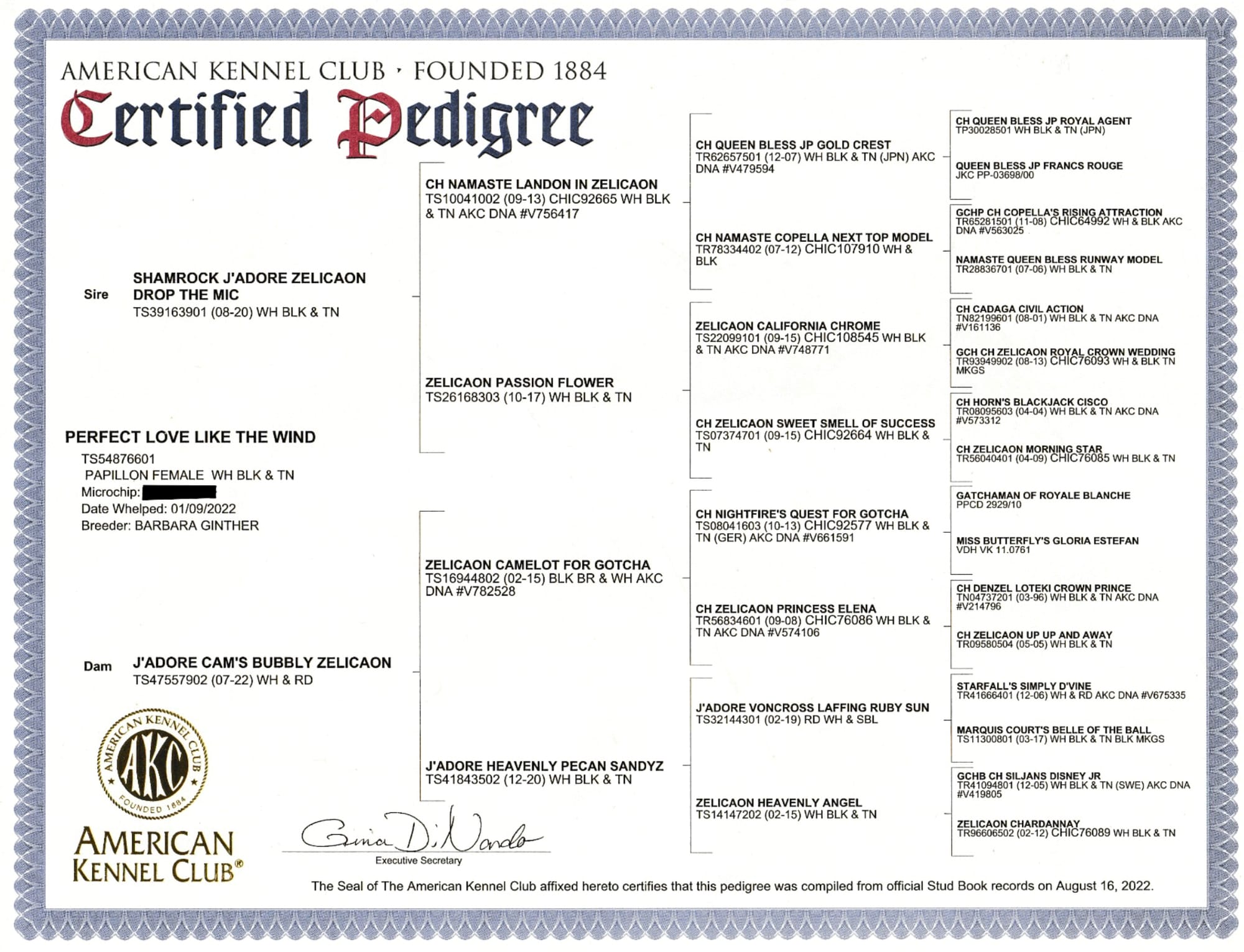 Perfect Love Like The Wind FDC BCAT TKN ATT RATN CA