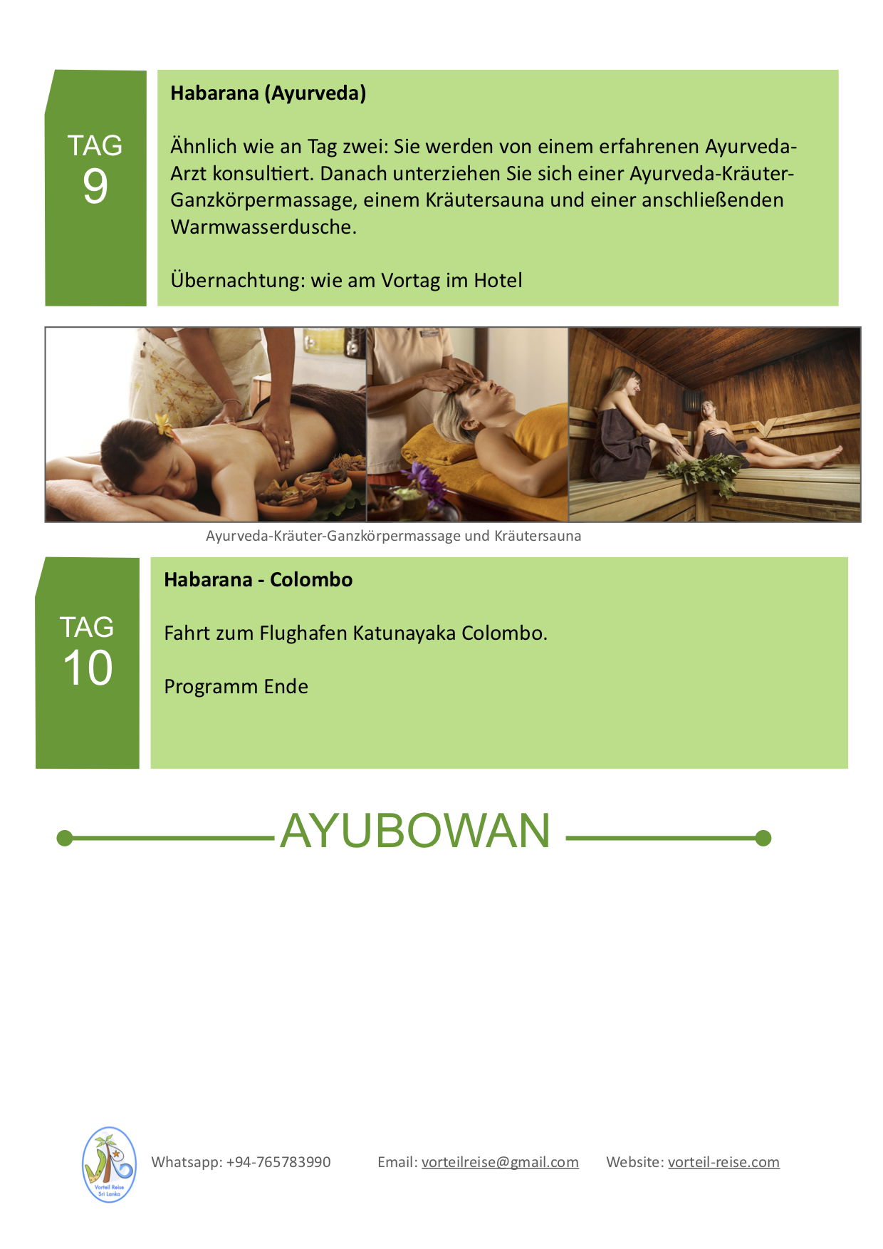 AYURVEDA mit AUSFLÜGE (10 TAGE)