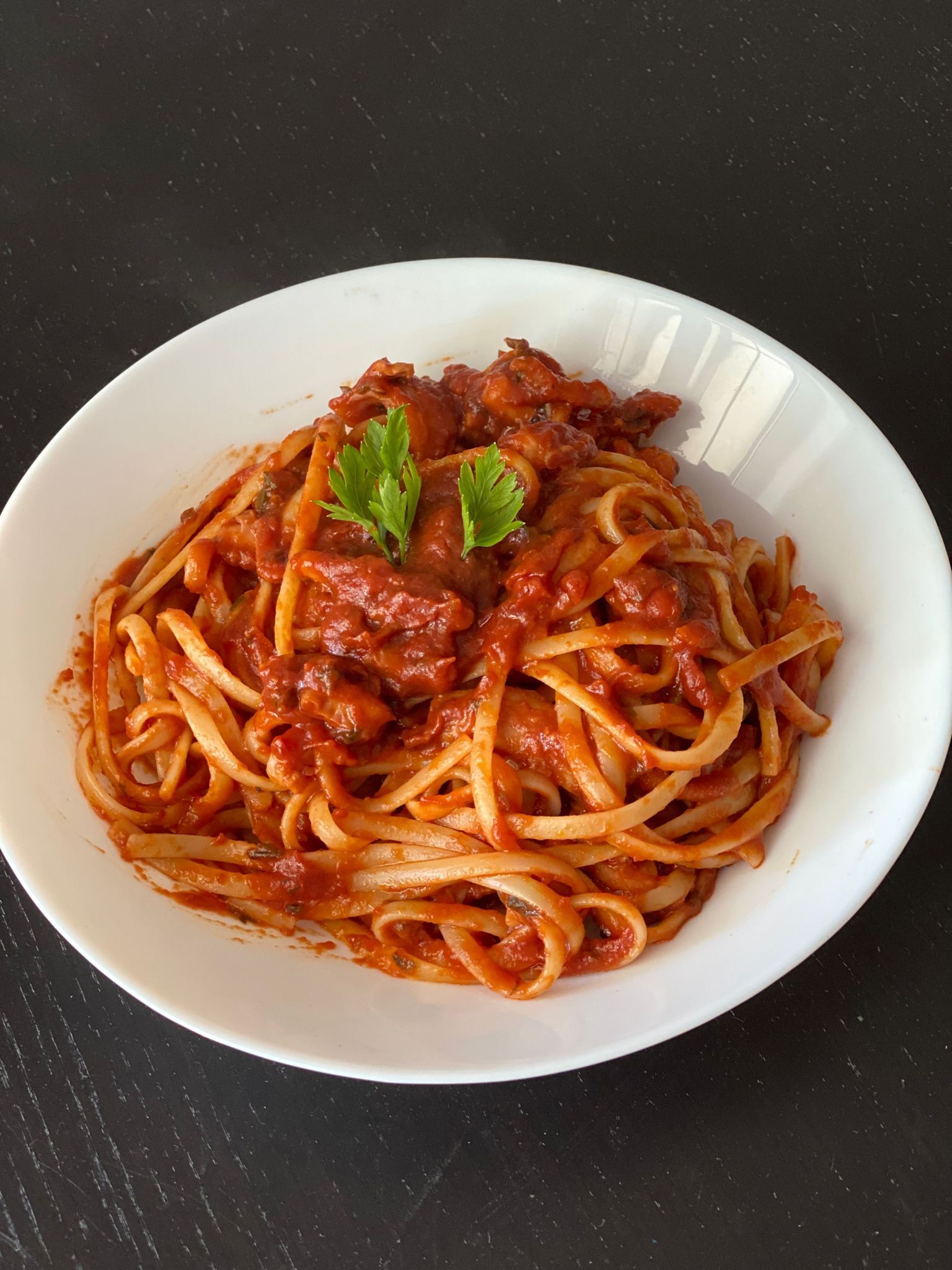 Pasta con sugo di polpo