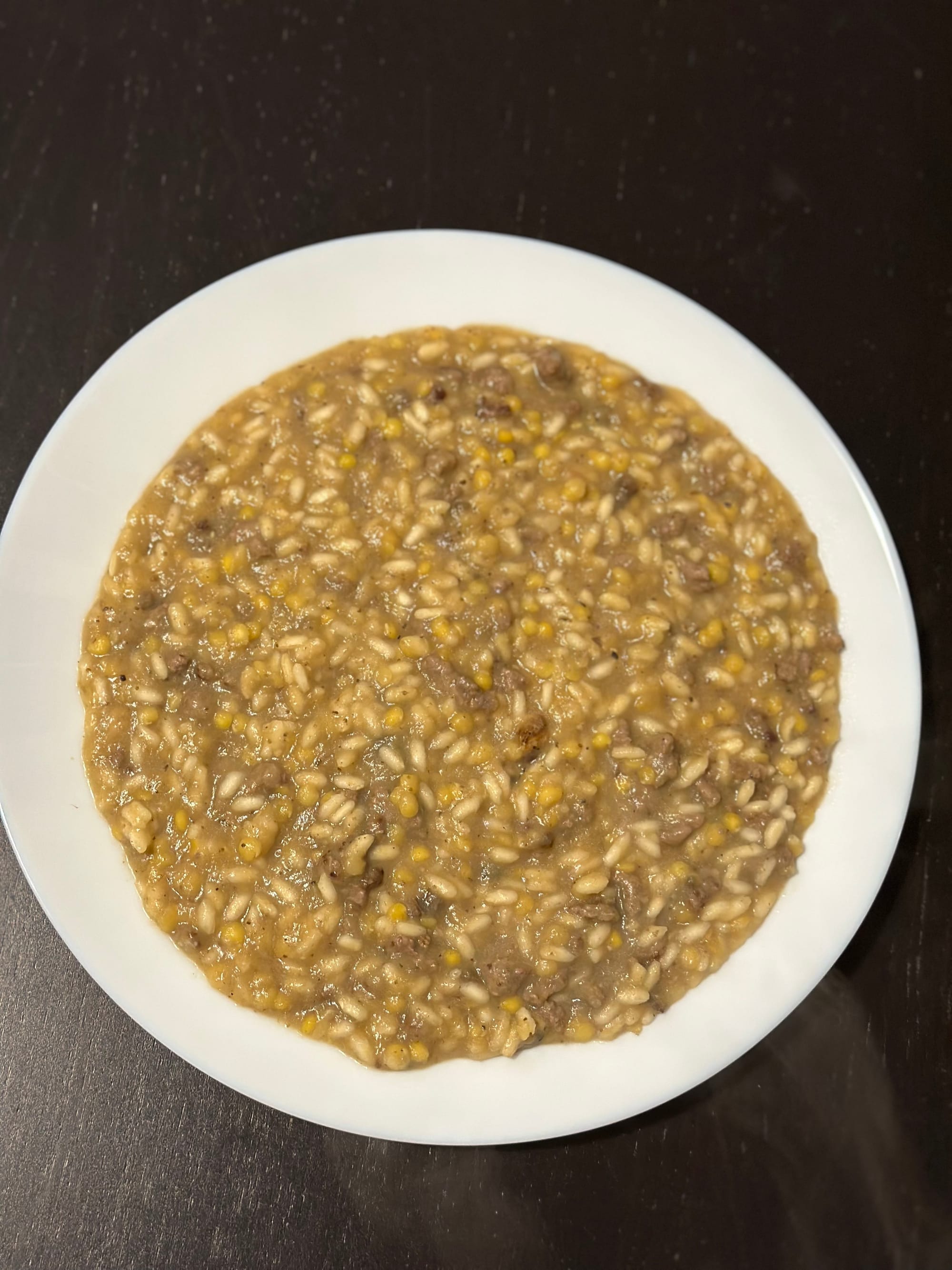 Risotto lenticchie e melanzane