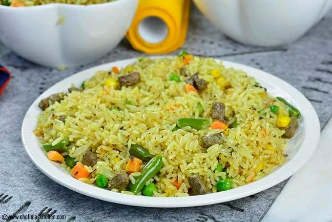 Fried Rice with Fried Chicken