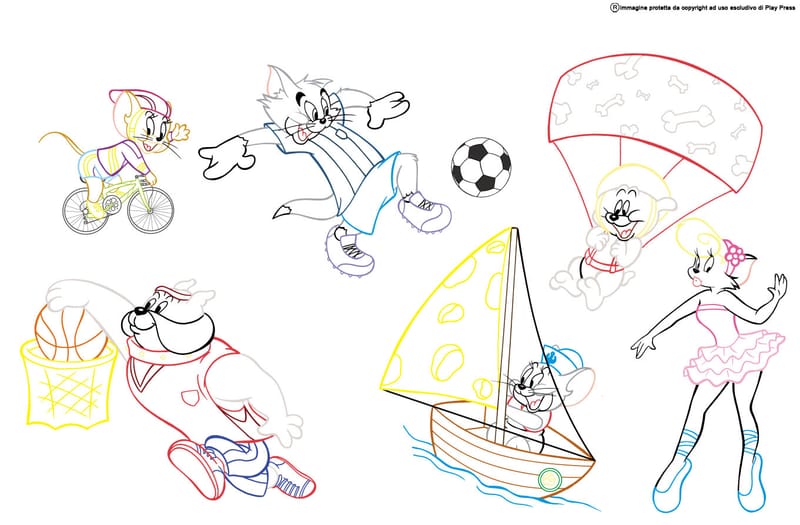 Matite, chine e colori - Pencils, inks and colours